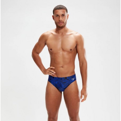 BAÑADOR M SPEEDO ALLOVER 7 CM BRIEF NEGRO-AZUL 8-00310215205