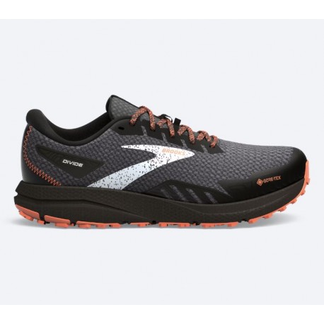 ZAPATILLA M BROOKS DIVIDE 4 GTX BLACK-FIRECRACKER-BLUE 1104041D084