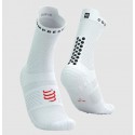 CALCETINES COMPRESSPORT PRO RACING SOCKS V4.0 RUN HIGH WHITE-BLACK XU00046B00