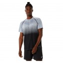 CAMISETA HOMBRE ASICS SEAMLESS SS TOP PERFORMANCE BLACK-CARRIER GREY 2011C398002
