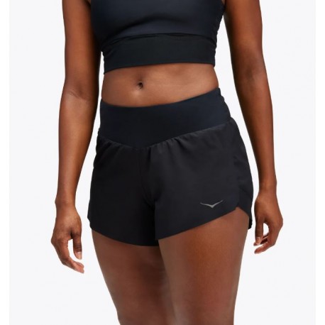 PANTALON MUJER HOKA GLIDE 4" SHORT NEGRO 1151091