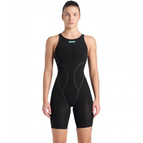 BAÑADOR MUJER ARENA POWERSKIN IMPULSO OB BLACK-TEAL 8603100