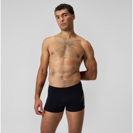 BAÑADOR SPEEDO HOMBRE HYPERBOOM PLACEMENT AQUASHORT BLACK-HYPER YELLOW 8-00301117218
