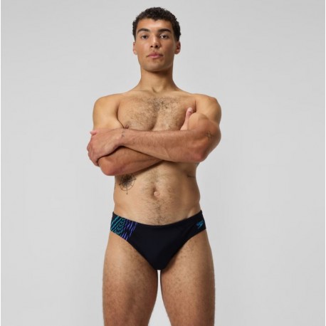 BAÑADOR SPEEDO HOMBRE 7 CM TECH PANEL BRIEF BLACK-COBALT POP 8-00300515334