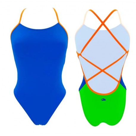 BAÑADOR TURBO MUJER NATACIÓN SIRENE TRICOLOR 0006-ROYAL 89089T3