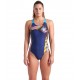 BAÑADOR ARENA MUJER DREAMLINE V BACK NAVY-TURQUOISE-MULTI 8328760