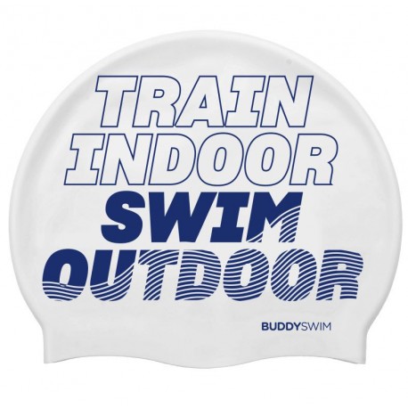GORRO SILICONA BUDDYSWIM TSO BLANCO-AZUL 25087865