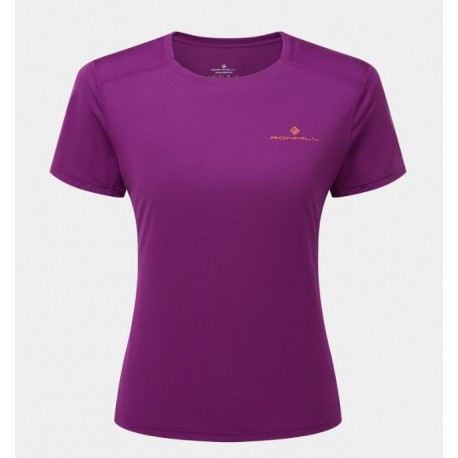 CAMISETA RONHILL MANGA CORTA WOMEN'S TECH TEE GRAPE JUICE-SAFFRON 7886-01273