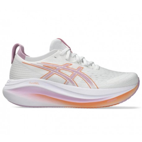 ZAPATILLA ASICS MUJER GEL-NIMBUS 27 WHITE-LIGHT BLUE 1012B753101