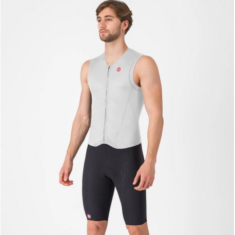 CASTELLI TRISUIT HOMBRE INTEGRAL FREE SAN REMO 3 SIN MANGAS BLANCO-NEGRO 8625084101