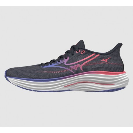 ZAPATILLA MIZUNO MUJER WAVE RIDER 29 ODYSSEY GRAY-IRIS BLOOM-CALYPSO CORAL J1GD2503-21