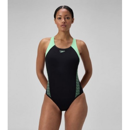 BAÑADOR SPEEDO MUJER HYPERBOOM SPLICE LANEBACK 1 PIECE ALFALFA GREEN 8-00535618666