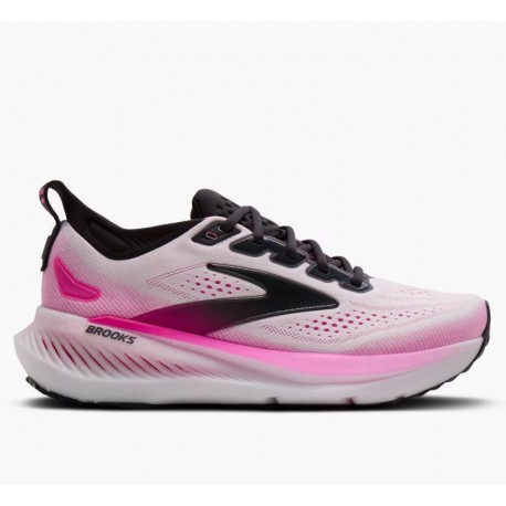 ZAPATILLA BROOKS MUJER GLYCERIN 23 WHITE-PHANTOM-CYBER PINK 1204651B111