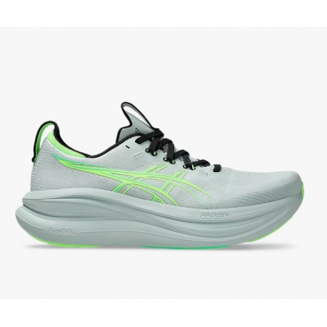 ZAPATILLA HOMBRE ASICS GEL-NIMBUS 28 COLD MOSS-ILLUMINATE GREEN 1011C127400