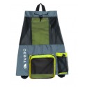BOLSA TURBO MESH CON BOLSILLOS NEGRO-PISTACHO 28-30L 60X50CM 98135