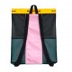 BOLSA TURBO MESH CON BOLSILLOS VERDE-ROSA 28-30L 60X50CM 98135