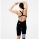 BAÑADOR SPEEDO MUJER FASTSKIN LZR PURE VALOR 2.0 PRINTED OB KNEESKIN NEGRO-ROJO 8-A000408007