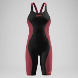 BAÑADOR SPEEDO MUJER FASTSKIN HYPERSPARK SOLID OB KNEESKIN BLACK-RED 8-004976004