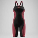 BAÑADOR SPEEDO MUJER FASTSKIN HYPERSPARK SOLID OB KNEESKIN BLACK-RED 8-004976004